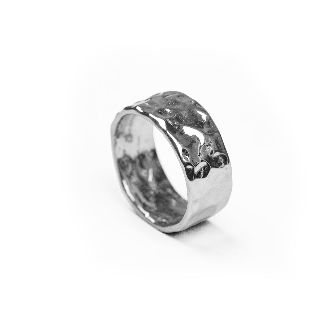 MOON MAJESTY RING made of stainless steel in side view on a white background